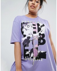T-shirt imprimé violet clair Asos