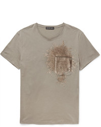 T-shirt marron clair Alexander McQueen