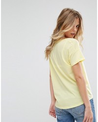 T-shirt moutarde Mango