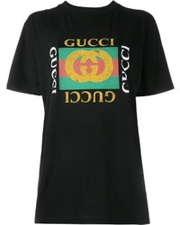 T-shirt noir Gucci
