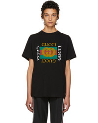T-shirt noir Gucci
