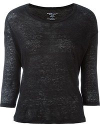 T-shirt noir Majestic Filatures