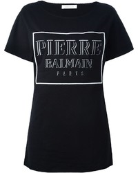 T-shirt noir PIERRE BALMAIN