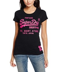 T-shirt noir Superdry