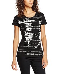 T-shirt noir TRUSSARDI JEANS by Trussardi