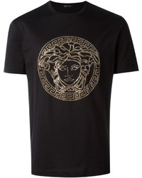 T-shirt noir Versace