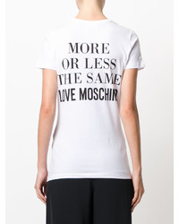 T-shirt orné blanc Love Moschino