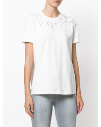 T-shirt orné blanc Twin-Set