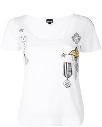 T-shirt orné blanc Just Cavalli
