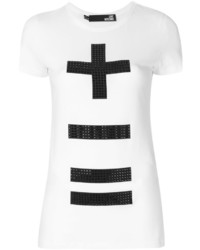 T-shirt orné blanc Love Moschino