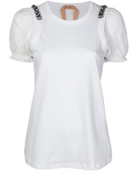 T-shirt orné blanc No.21