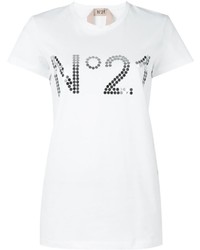 T-shirt orné blanc No.21