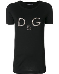 T-shirt orné noir Dolce & Gabbana