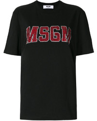 T-shirt orné noir MSGM