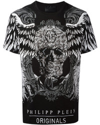 T-shirt orné noir Philipp Plein