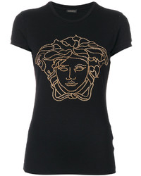 T-shirt orné noir Versace