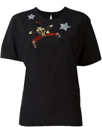 T-shirt pailleté brodé noir Dolce & Gabbana