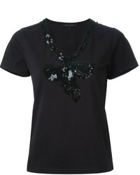 T-shirt pailleté noir Marc Jacobs