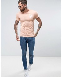 T-shirt rose Majestic