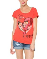 T-shirt rouge Desigual