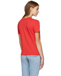 T-shirt rouge MAISON KITSUNE