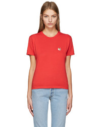 T-shirt rouge MAISON KITSUNE