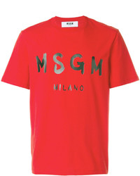 T-shirt rouge MSGM