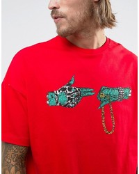 T-shirt rouge Asos