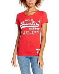 T-shirt rouge Superdry