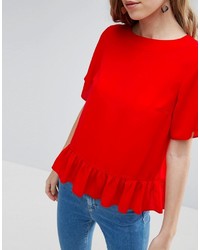 T-shirt rouge Asos