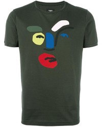T-shirt vert foncé Fendi