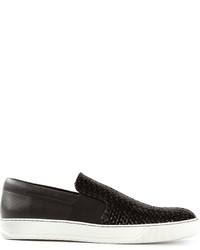 Tennis en cuir noirs Lanvin