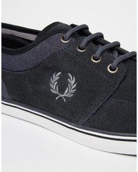 Tennis en daim gris foncé Fred Perry