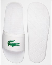 Tongs blanches Lacoste