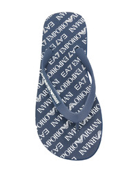 Tongs bleu marine Ea7 Emporio Armani