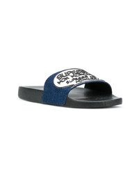 Tongs bleu marine Moncler