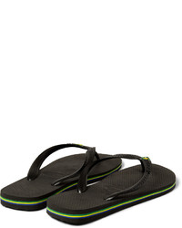 Tongs en caoutchouc noires Havaianas