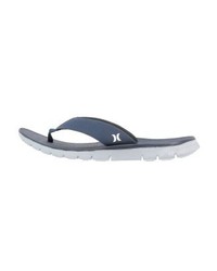 Tongs en cuir bleues Hurley
