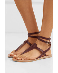 Tongs en cuir marron foncé Ancient Greek Sandals