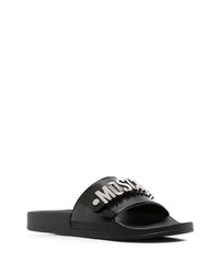 Tongs noires Moschino
