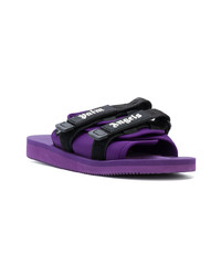 Tongs violettes Palm Angels