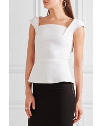 Top à basque blanc Roland Mouret