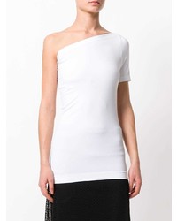 Top à épaules dénudées blanc Helmut Lang