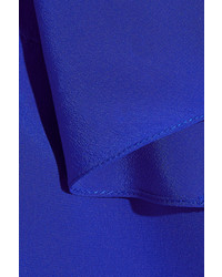 Top à épaules dénudées en soie bleu Fendi