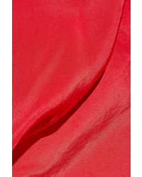 Top à épaules dénudées en soie rouge Rosie Assoulin
