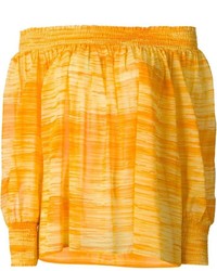 Top à épaules dénudées orange Saint Laurent