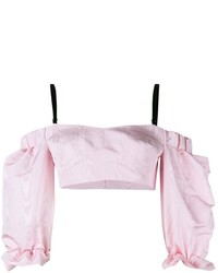 Top à épaules dénudées rose