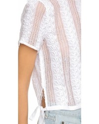 Top court en broderie anglaise blanc Madewell