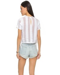 Top court en broderie anglaise blanc Madewell