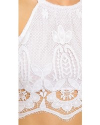 Top court en dentelle blanc Miguelina